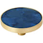 Amerock Accents 2 Inch Round Cabinet Knob - Pack of 2 Gold / Navy Blue