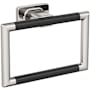 Amerock Esquire 5-1/4" Wall Mounted Towel Ring Polished Nickel / Black Bronze
