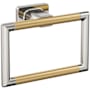 Amerock Esquire 5-1/4" Wall Mounted Towel Ring Polished Nickel / Champagne Bronze