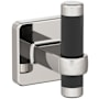 Amerock Esquire Robe Hook Polished Nickel / Black Bronze
