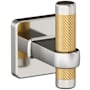 Amerock Esquire Robe Hook Polished Nickel / Champagne Bronze