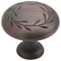 Amerock Nature's Splendor 1-5/16 Inch Diameter Mushroom Cabinet Knob - Package of 10 Oil Rubbed Bronze