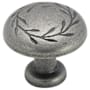 Amerock Nature's Splendor 1-5/16 Inch Diameter Mushroom Cabinet Knob - Package of 10 Weathered Nickel