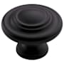 Amerock Inspirations 1-3/4 Inch Mushroom Cabinet Knob Matte Black