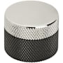 Amerock Transcendent 1-1/4 Inch Cylindrical Cabinet Knob Matte Black / Polished Nickel