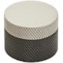 Amerock Transcendent 1-1/4 Inch Cylindrical Cabinet Knob Matte Black / Silver Champagne
