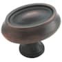 Amerock Manor 1-1/2 Inch Long Oval Cabinet Knob - Package of 10 Oil Rubbed Bronze