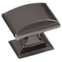 Amerock Candler 1-1/4 Inch Rectangular Cabinet Knob Gunmetal