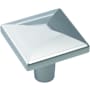 Amerock Extensity 1-1/8 Inch Square Cabinet Knob Polished Chrome
