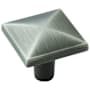 Amerock Extensity 1-1/8 Inch Square Cabinet Knob Antique Silver