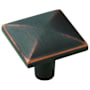 Amerock Extensity 1-1/8 Inch Square Cabinet Knob Oil Rubbed Bronze