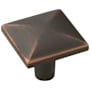 Amerock Extensity 1-1/8 Inch Square Cabinet Knob Oil Rubbed Bronze