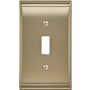 Amerock Candler Single Switch Outlet Wall Plate Golden Champagne
