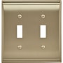 Amerock Candler Double Switch Outlet Wall Plate Golden Champagne