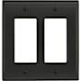 Amerock Candler Double Rocker / GFI Outlet Wall Plate Black Bronze