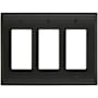 Amerock Candler Triple Rocker / GFI Outlet Wall Plate Black Bronze