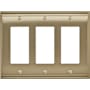 Amerock Candler Triple Rocker / GFI Outlet Wall Plate Golden Champagne