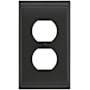 Amerock Candler Single Gang Duplex Outlet Wall Plate Black Bronze