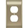 Amerock Candler Single Gang Duplex Outlet Wall Plate Golden Champagne