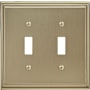 Amerock Mulholland Double Switch Outlet Wall Plate Golden Champagne