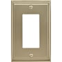 Amerock Mulholland Single Rocker / GFI Outlet Wall Plate Golden Champagne