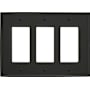Amerock Mulholland Triple Rocker / GFI Outlet Wall Plate Black Bronze