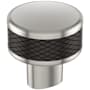 Amerock Bronx 1-1/4 Inch Mushroom Cabinet Knob Satin Nickel / Oil Rubbed Bronze