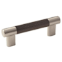 Amerock Bronx 3-3/4 Inch Center to Center Bar Cabinet Pull Satin Nickel / Oil Rubbed Bronze