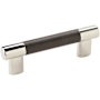 Amerock Bronx 3-3/4 Inch Center to Center Bar Cabinet Pull Polished Nickel / Black Bronze