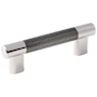 Amerock Bronx 3-3/4 Inch Center to Center Bar Cabinet Pull Polished Nickel / Gunmetal
