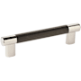 Amerock Bronx 5-1/16 Inch Center to Center Bar Cabinet Pull Polished Nickel / Black Bronze