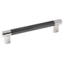 Amerock Bronx 6-5/16 Inch Center to Center Bar Cabinet Pull Polished Nickel / Gunmetal