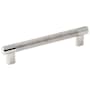 Amerock Bronx 6-5/16 Inch Center to Center Bar Cabinet Pull Polished Nickel / Stainless Steel