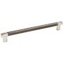 Amerock Bronx 10-1/16 Inch Center to Center Bar Cabinet Pull Polished Nickel / Gunmetal
