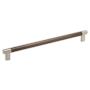 Amerock Bronx 12-5/8 Inch Center to Center Bar Cabinet Pull Satin Nickel / Oil Rubbed Bronze