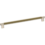 Amerock Bronx 12-5/8 Inch Center to Center Bar Cabinet Pull Polished Nickel / Golden Champagne