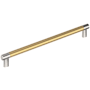 Amerock Bronx 12-5/8 Inch Center to Center Bar Cabinet Pull Polished Nickel / Champagne Bronze