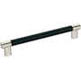Amerock Bronx 8 Inch Center to Center Bar Cabinet Pull Polished Nickel / Black Bronze