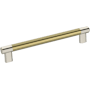 Amerock Bronx 8 Inch Center to Center Bar Cabinet Pull Polished Nickel / Golden Champagne