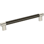 Amerock Bronx 8 Inch Center to Center Bar Cabinet Pull Polished Nickel / Gunmetal