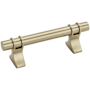 Amerock Davenport 3 Inch Center to Center Bar Cabinet Pull Golden Champagne