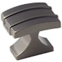 Amerock Davenport 1-1/4 Inch Rectangular Cabinet Knob Gunmetal