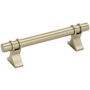 Amerock Davenport 3-3/4 Inch Center to Center Bar Cabinet Pull Golden Champagne