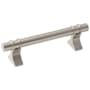 Amerock Davenport 3-3/4 Inch Center to Center Bar Cabinet Pull Satin Nickel