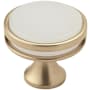 Amerock Oberon 1-3/8 Inch Mushroom Cabinet Knob Champagne / Frosted Acrylic