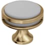 Amerock Oberon 1-3/8 Inch Mushroom Cabinet Knob Champagne Bronze / Frosted Acrylic
