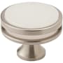Amerock Oberon 1-3/4 Inch Mushroom Cabinet Knob Satin Nickel / Frosted Acrylic