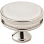 Amerock Oberon 1-3/4 Inch Mushroom Cabinet Knob Polished Nickel / Frosted Acrylic