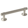 Amerock Sea Grass 3-3/4 Inch Center to Center Bar Cabinet Pull Satin Nickel
