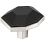 Amerock Carrione 1-3/8 Inch Geometric Cabinet Knob Black Bronze / Polished Nickel